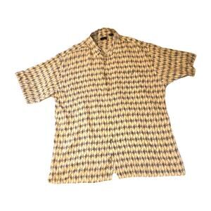 Men's XL Izod Rayon Lightweight Camp Shirt Abstract Graphic Print